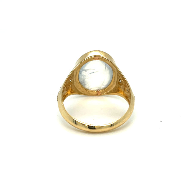 Anillo De Diamantes Rainbow Moon Stone 5.06 Ct.