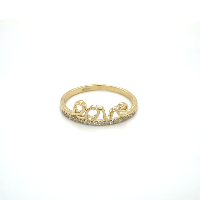 Anillo De Amor De Diamantes 0.08 Ct.
