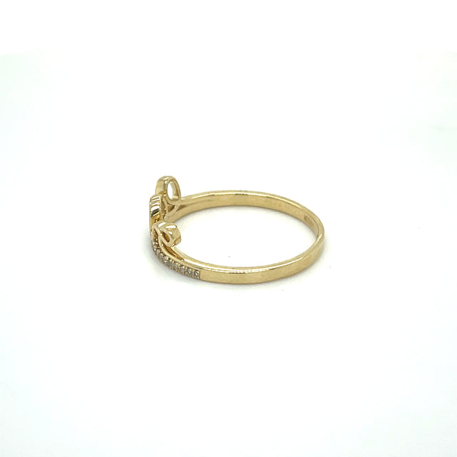 Anillo De Amor De Diamantes 0.08 Ct.