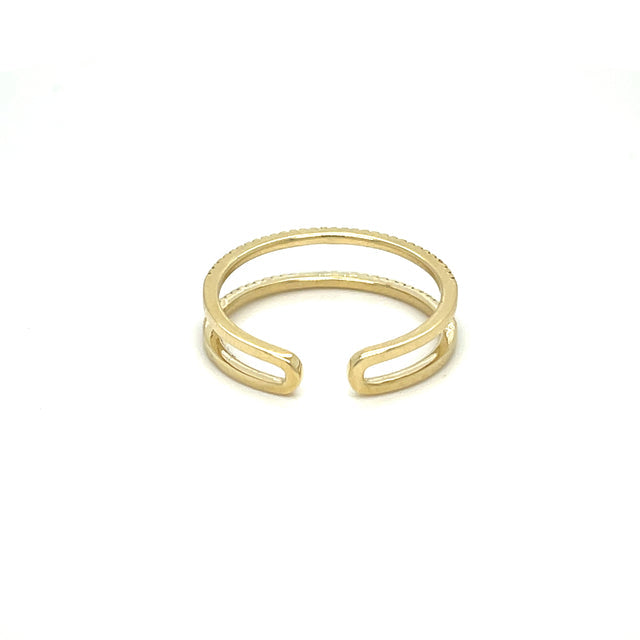 Anillo De Oro Amarillo de 14K Diamantes 0.13 Ct.
