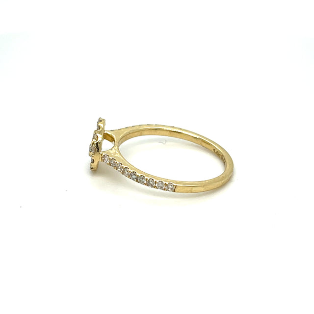 Anillo De Oro Amarillo Y Diamantes 0.54 Ct.