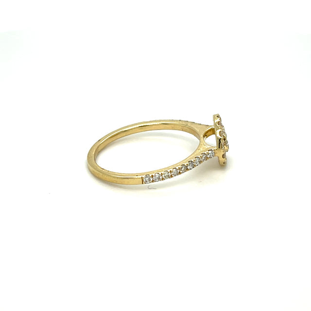 Anillo De Oro Amarillo Y Diamantes 0.54 Ct.
