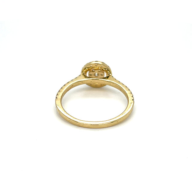 Anillo De Oro Amarillo Y Diamantes 0.54 Ct.