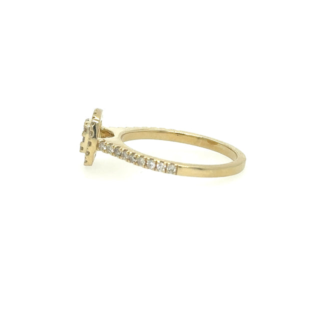 Anillo De Oro Amarillo De 14K Y Diamantes 0.48 Ct.