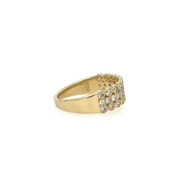 Anillo De Oro Amarillo Y Diamantes 0.61 Ct.