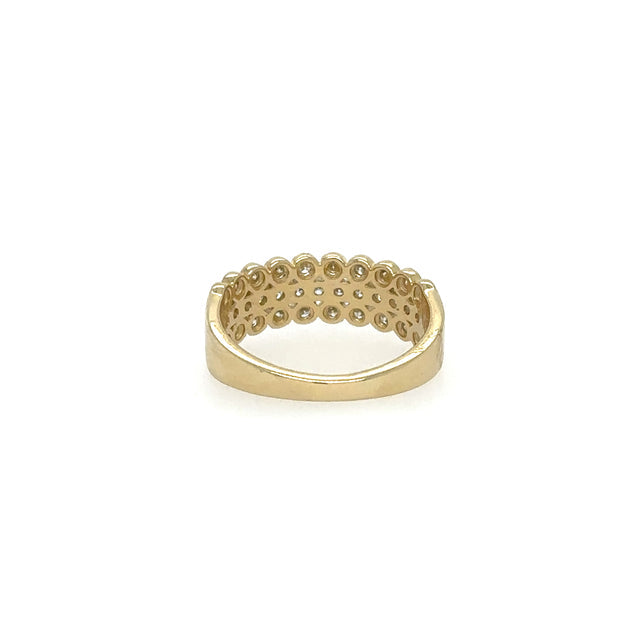Anillo De Oro Amarillo Y Diamantes 0.61 Ct.