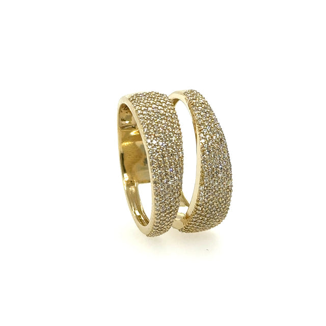 Anillo De Oro Amarillo Con Diamantes 0.61 Ct.
