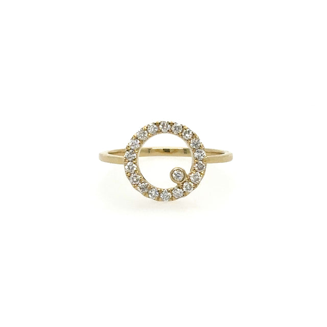 Anillo De Oro Amarillo & Diamantes 0.36 Ct.