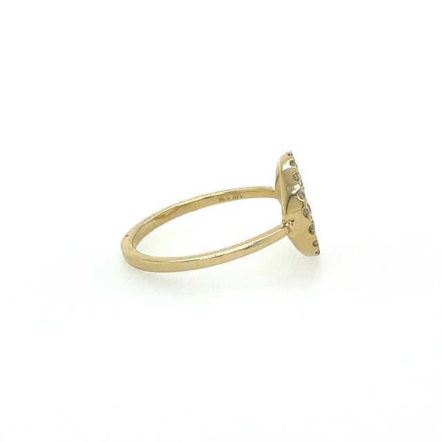 Anillo De Oro Amarillo & Diamantes 0.36 Ct.