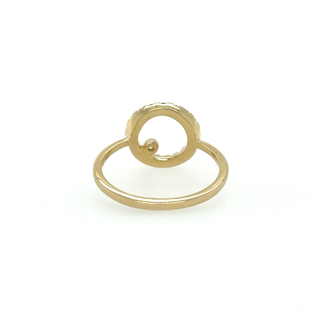 Anillo De Oro Amarillo & Diamantes 0.36 Ct.