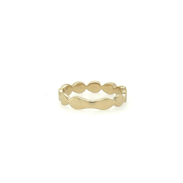 Anillo En Forma De Pera De Diamantes De Oro Amarillo De 14Kt 0.13 Ct.