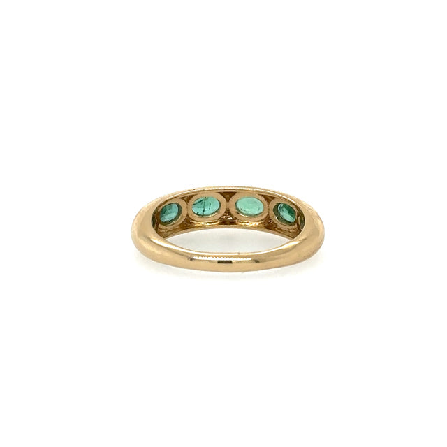 Anillo De Oro Amarillo Y Esmeralda 1.05 Ct.