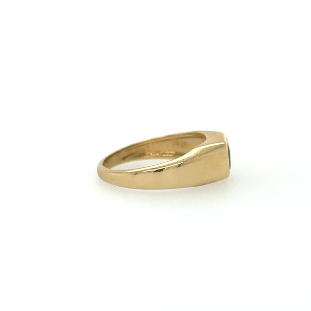 Anillo De Oro Amarillo Y Esmeralda 1 Ct.