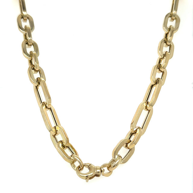 Collar De Paperclip De Oro Amarillo De 14Kt De 18"  20.15 G