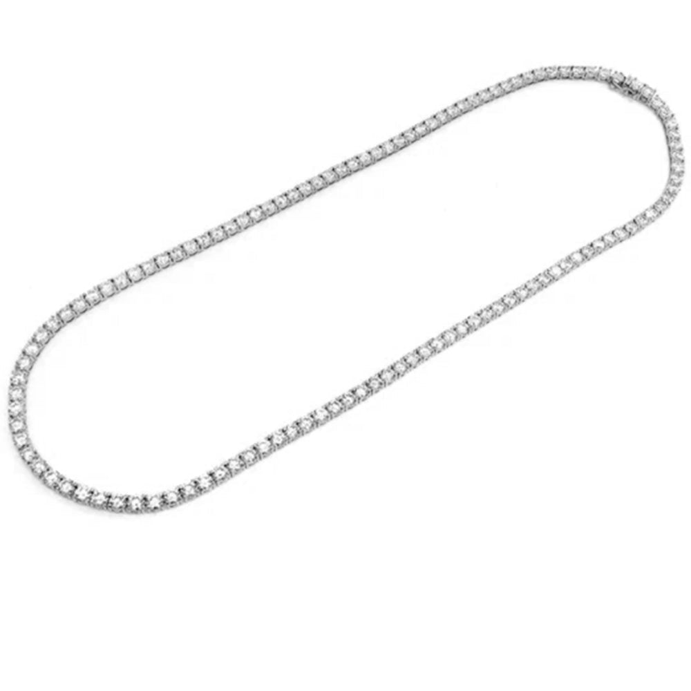 Collar Tennis De Diamante En Oro Blanco De 14K 7.77Ct