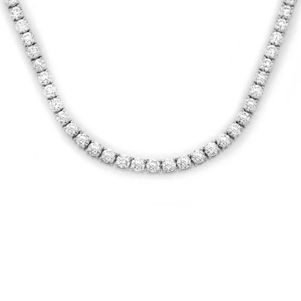 Collar Tennis De Diamante En Oro Blanco De 14K 7.77Ct